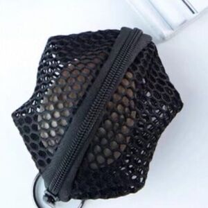 Black Minimal Beauty Blender Makeup Sponge Small Mesh Holder Pouch